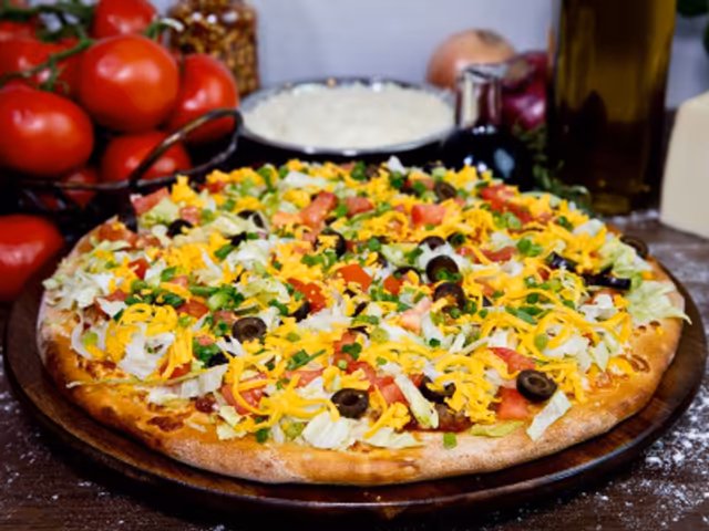Taco Pizza from Delish Pizza